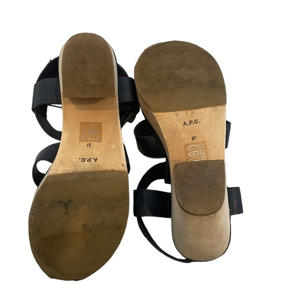 A.P.C. Wood Sandal Heels - Picture 7 of 10